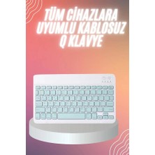 Epilons Bluetooh Wıreless Keyboard Siyah Q Klavye Ios Ipad Android Windows Uyumlu