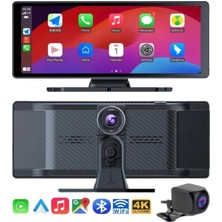 4K Ultra Araç Içi Ön ve Arka Kameralı Ekran Hd 2 Kameralı Torpido Üstü Araç Multimedya