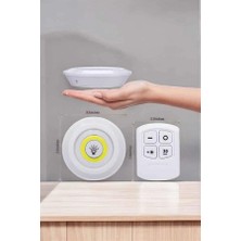 Epilons LED Lamba 3'lü Uzaktan Kumandalı Yapışkanlı Beyaz Işık