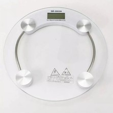 Epilons 150 kg Kapasiteli Yuvarlak Şeffaf Dijital Banyo Cam Baskül Terazi Tartı