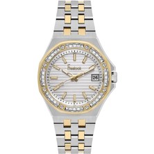 Freelook FL.1.10451-4 Fonksiyonlar Aktif Taşlı Tasarım Çelik Kasa Çelik Kordon Metalik-Altın Renk Kadın Kol Saati