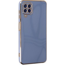 Newface Samsung Galaxy A12 Kılıf Volet Silikon - Mavi