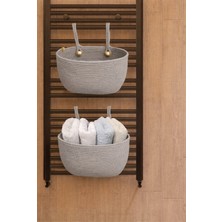 Wicker Rustic Banyo Düzenleyici, Organizer, Havluluk, Peçetelik