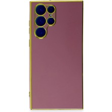 Newface Samsung Galaxy S22 Ultra Kılıf Volet Silikon - Kırmızı