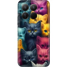 Nurdic Xiaomi MI15T 6.83" Uyumlu Kılıf Resimli Desenli Silikon Kedicikler