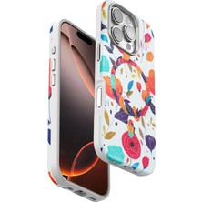 Onegif Iphone 16 Pro Flower Series Magsafe Kapak - Beyaz