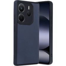 Newface Xiaomi Redmi Note 14 4g Kılıf Aras Deri Kapak - Lacivert