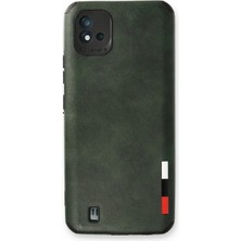 Newface Realme C11 2021 Kılıf Loop Deri Silikon - Yeşil