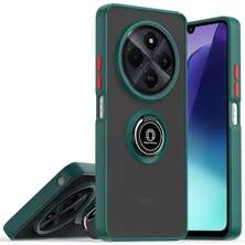 Newface Realme C75 4g Kılıf Montreal Yüzüklü Silikon Kapak - Yeşil