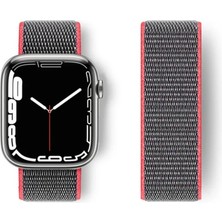 Newface Apple Watch 38MM Hasırlı Cırtcırtlı Kordon - Pembe