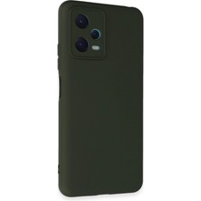 Newface Xiaomi Redmi Note 12 5g Kılıf Nano Içi Kadife Silikon - Koyu Yeşil