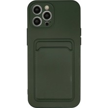 Newface Iphone 12 Pro Max Kılıf Kelvin Kartvizitli Silikon - Koyu Yeşil
