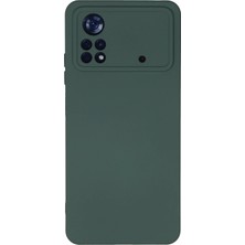 Newface Xiaomi Poco X4 Pro 5g Kılıf Nano Içi Kadife Silikon - Koyu Yeşil