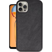 Newface Iphone 15 Pro Kılıf Aras Deri Kapak - Siyah