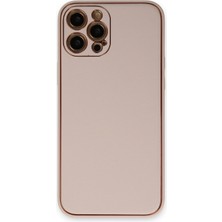 Newface Iphone 12 Pro Kılıf Coco Deri Silikon Kapak - Pudra