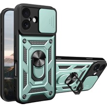 Newface Apple Iphone 17 Pars Lens Yüzüklü Silikon - Yeşil