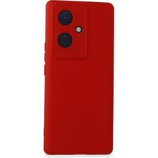 Newface Vivo V29 Lite Kılıf Nano Içi Kadife Silikon - Kırmızı