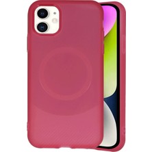 Newface Iphone 11 Kılıf Maya Karbon Kapak - Bordo