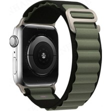 Newface Apple Watch 42MM Mountain Kordon - Siyah-Yeşil