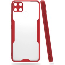 Newface Realme C15 Kılıf Platin Silikon - Kırmızı