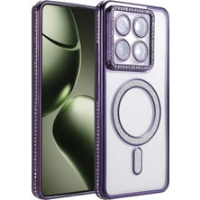 Newface Xiaomi Mi 14T Pro Joke Simli Magneticsafe Kılıf - Derin Mor