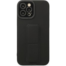 Newface Iphone 12 Pro Max Kılıf Mega Standlı Silikon - Siyah