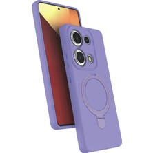 Newface Xiaomi Redmi Note 13 Pro 4g Regal Magsafe Standlı Kapak - Lila