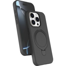 Newface Apple Iphone 15 Pro Max Regal Magsafe Standlı Kapak - Titan Gri