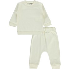 Civil Baby Basic Raporlu 6-18 Ay Takım - Ekru 9-12 Ay