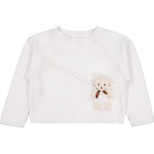 Civil Girls Ayıcık Aksesuarlı 2-5 Yaş Kazak - Ekru 2-3 Yaş