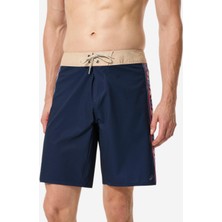 Decathlon Olaian Erkek Uzun 19" Deniz Şortu/boardshort - Mavi - Desenli - 500 Arch