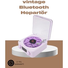 Eco Lounge 360° Sesli Kablosuz Hoparlör – Retro Tasarım ve Projektör Işığı