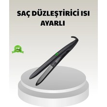 Eco Lounge Dijital Ekranlı Isı Ayarlı Saç Düzleştirici –  Titanyum Plaka, Seyahat Dostu Tasarım