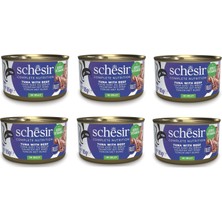 Schesir Ton ve Sığır Etli Tam ve Dengeli Jöleli Kedi Konservesi 85 Gr. x 6 Adet