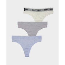 GOST LİRİA Ash Bloom Kadın String Külot  3 lü Paket - Çok Renkli