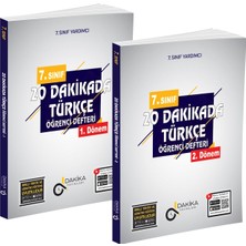 Dakika Yayıncılık - 7. Sınıf 20 Dakikada Türkçe Öğrenci Defteri 1. Dönem & 2. Dönem