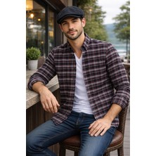 Varetta Erkek Siyah Kışlık Gömlek Klasik Kesim Cepli Kareli