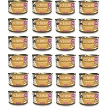 Schesir Ton ve Tavuklu Tam ve Dengeli Broth Pişirme Suyunda Kedi Konservesi 85 Gr. x 24 Adet