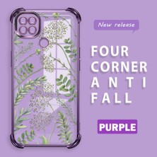 HONTINGA Xiaomi Redmi 9c ile Uyumlu Şeffaf Kılıfı Düşüme Önleyici Basitlik Anti Düşme Kamera Korumali Siyah Desen Yumuşak Silikon Telefon Kılıfı Kadın ve Erkek Için Uygundur K3-0223