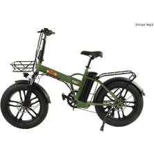 Heugers Alba Fold F Premium 2026 Orman Yeşili Elektrikli Katlanır Bisiklet – 48V 10AH, Nfc LCD Gösterge, Shimano Hidrolik Fren