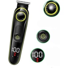 Eco Lounge 5 Başlıklı Şarjlı Tıraş Makinesi LED Ekran Saç Sakal Ense Tıraşına Uygun Bakım Seti