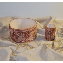 Senseoftouch Ağaç Sunum Kase ve Kürdanlık