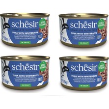 Schesir Ton ve Ringa Balıklı Tam ve Dengeli Jöleli Kedi Konservesi 85 Gr. x 4 Adet