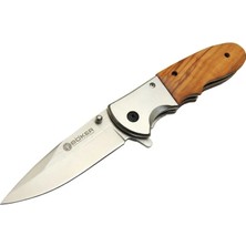 Eco Lounge Böker DA27 Kamp Çakı 20,5 cm - Manuel, Kemerlikli, Ahşap Sap