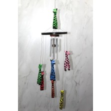 Eco Lounge Ahşap Zürafalı Rüzgar Çanı