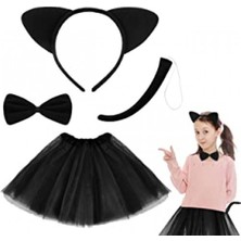 ForWhat Büro Ev Ofis Etkinlik Gösteri Çocuk Kostümü Için Kedi Kostüm Seti