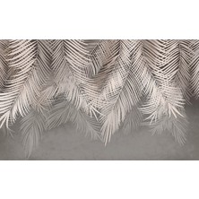 Arterior Wallpaper Koyu Zeminde Palmiye Yaprakları Poster Duvar Kağıdı