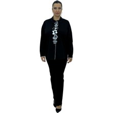 Aysel Büyük Beden Pamuklu Çiçek Aksesuarlı Kadın Gömlek