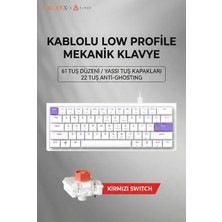 Ajazz Nacodex NKL61- Low Profil Switch Kablolu Mekanik Oyun Klavyesi- Işıksız