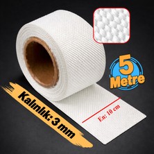 Badem10 Takviyeli Amyant Lifli 5 Metre En: 10 cm Kalınlık: 3 mm Cam Elyaf Sargı Bezi Isı Yalıtım Yanmaz Bant